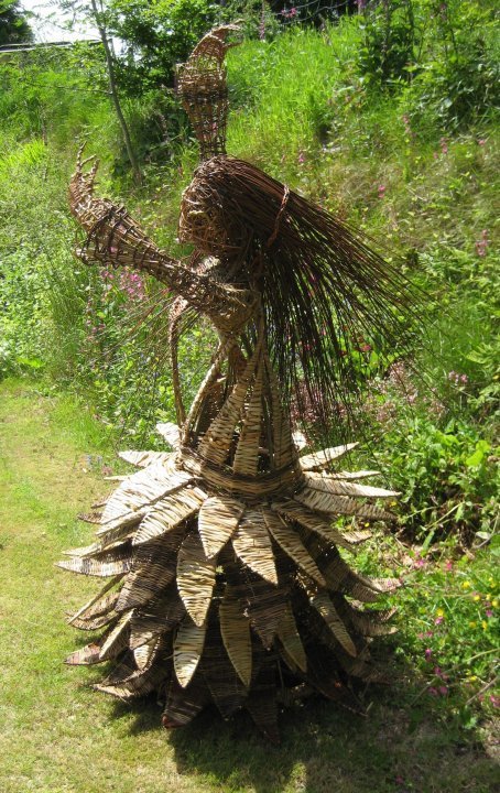 Blodeuwedd willow sculpture