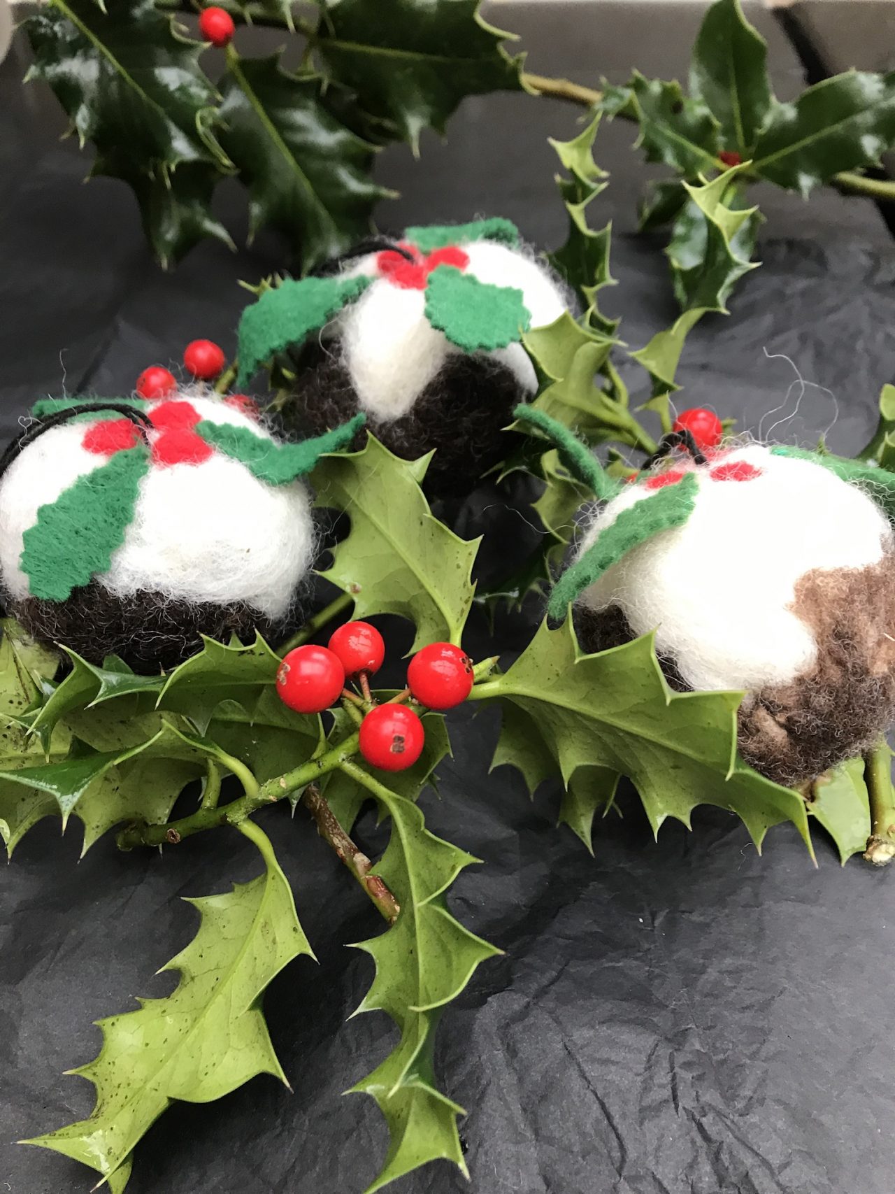 Needle felt Christmas pudding kit