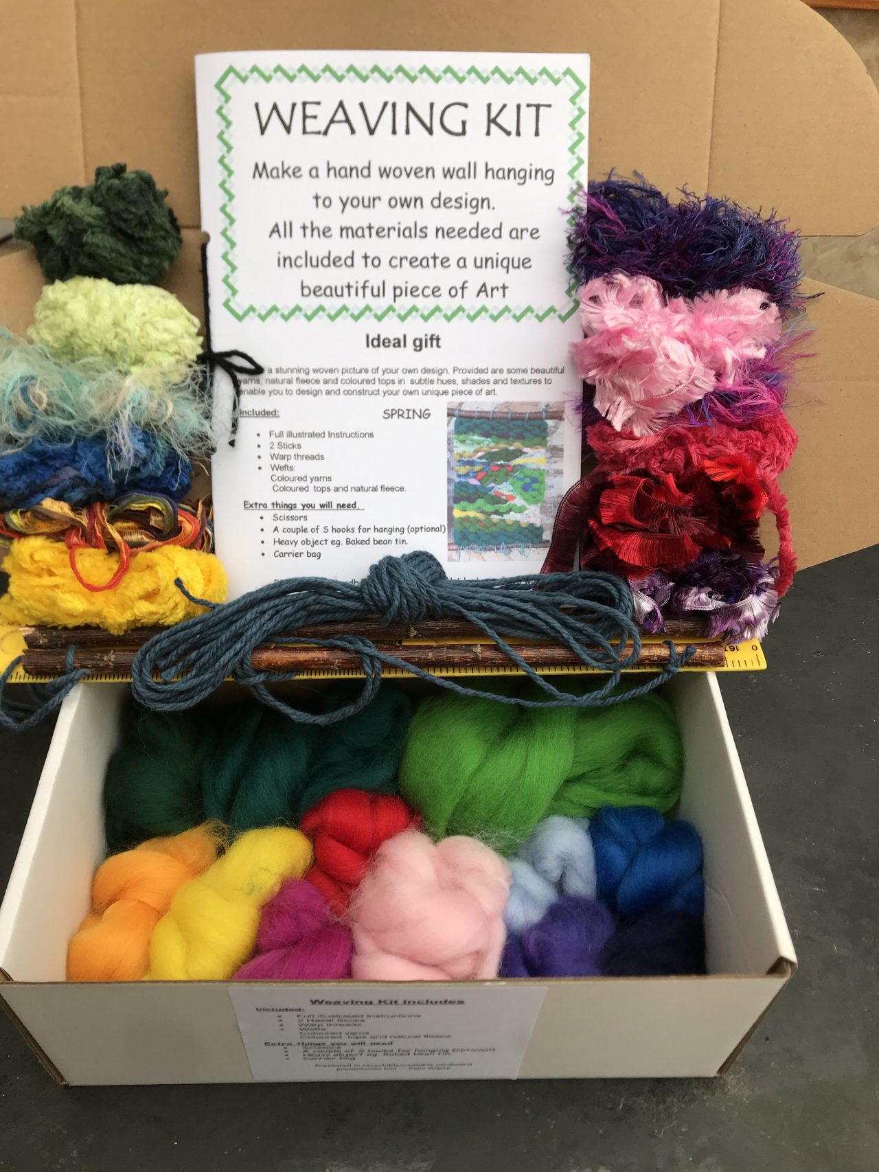 Weaving kit example box
