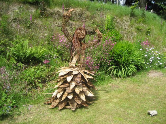 Blodeuwedd willow sculpture