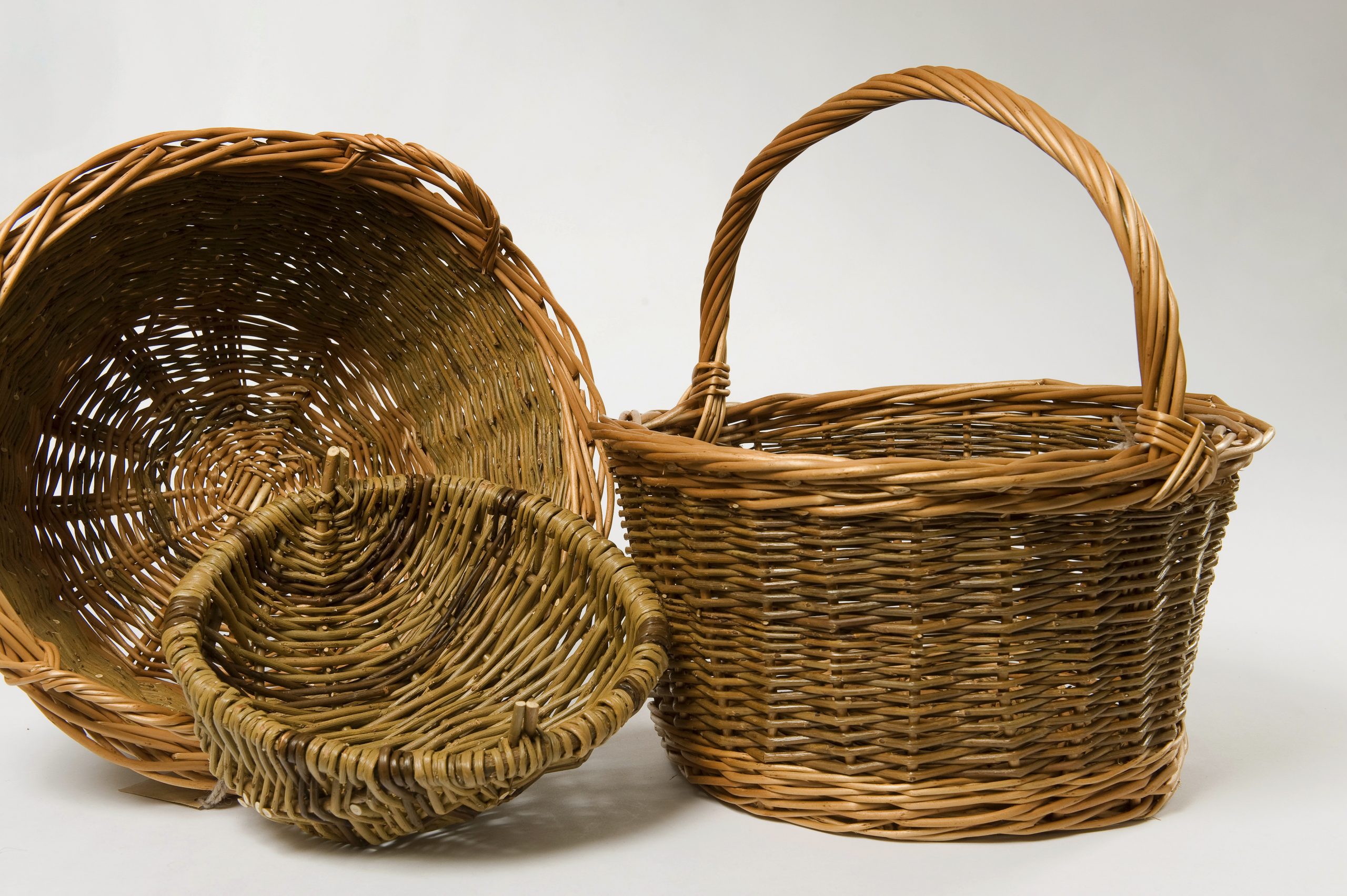 Handwoven willow basketry