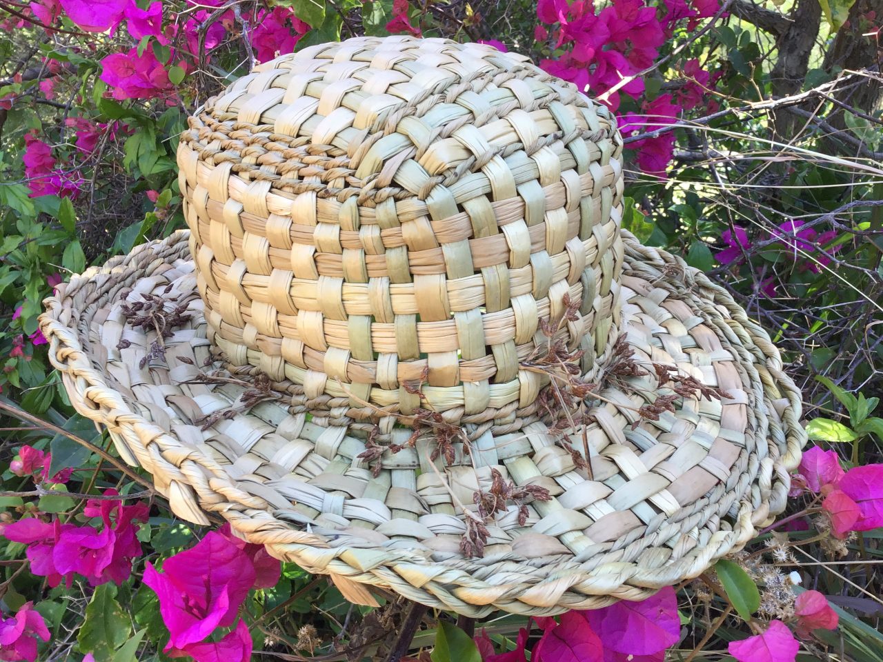 Handwoven rush hat