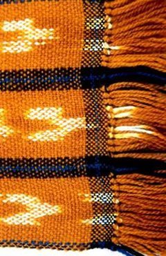 Ikat-dyed scarf detail